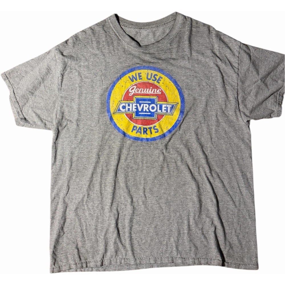 Grey Chevrolet We Buy Old Cars T-Shirt Short‎ Sleeve Men's Size Large